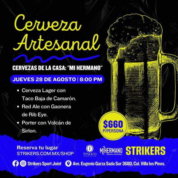 Evento: Cerveza Artesanal 28 agosto